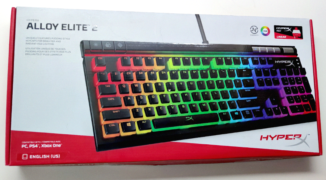 HyperX Alloy Elite 2 RGB Mechanical Keyboard - Red Linear (Pre-owned ...