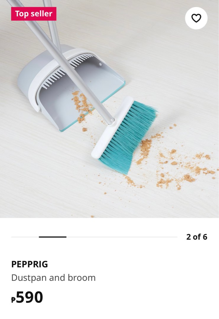 Ikea Pepprig Broom and Dustpan Set, Furniture & Home Living, Home