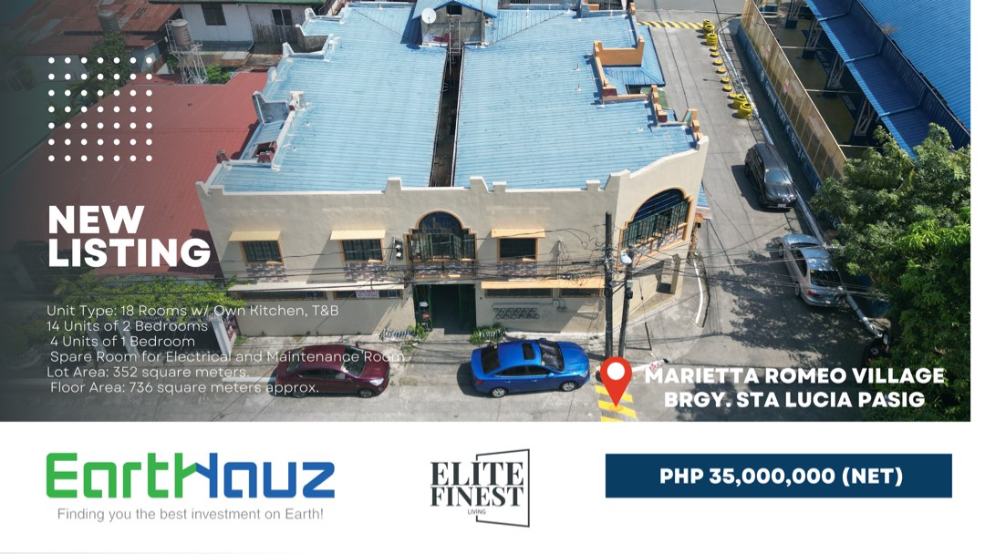 Generating 2 Storey 18 Rooms Apartment for Sale located at Marietta Romeo Village Brgy