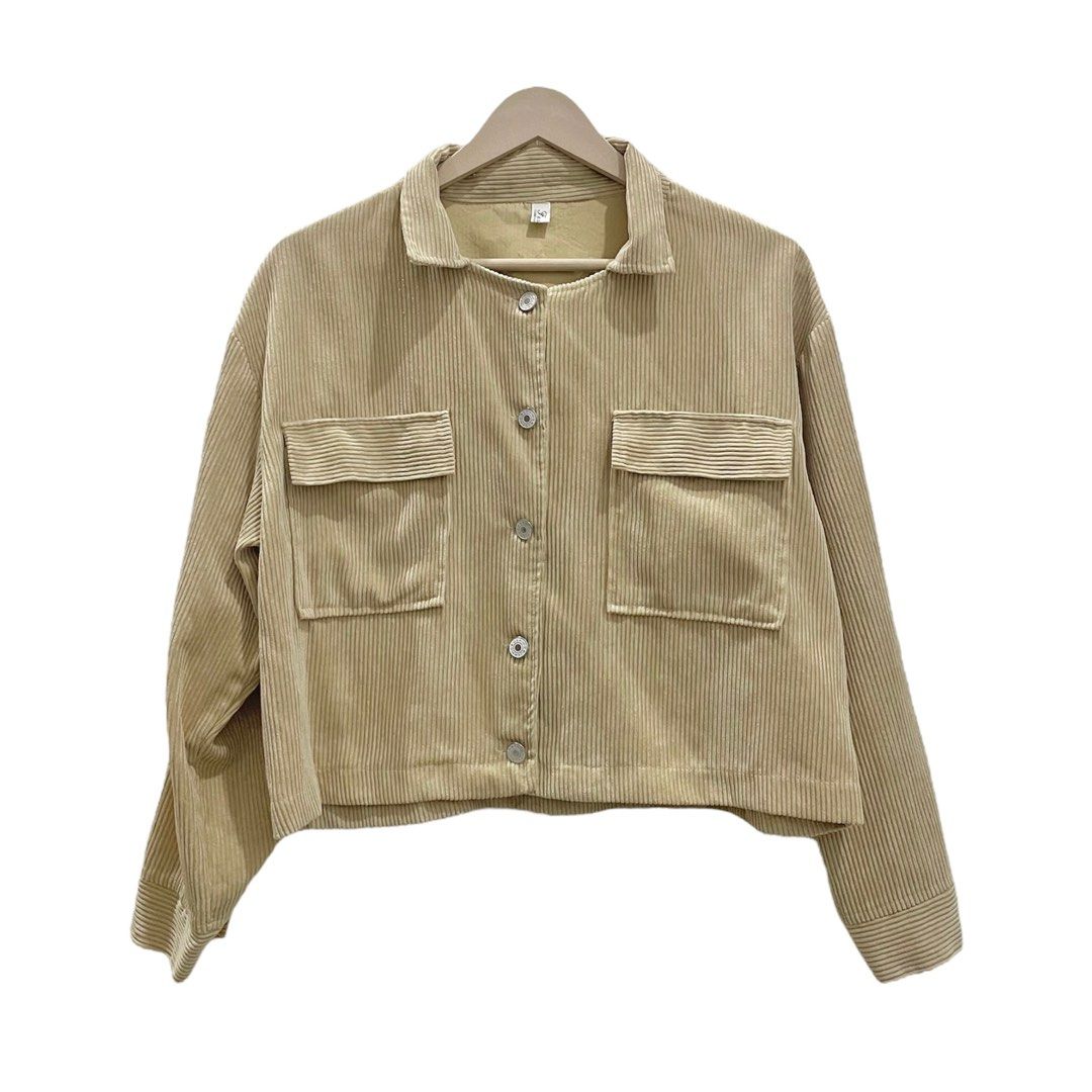 Jacket croptop corduroy Women s Fashion Muslimah Fashion Tops