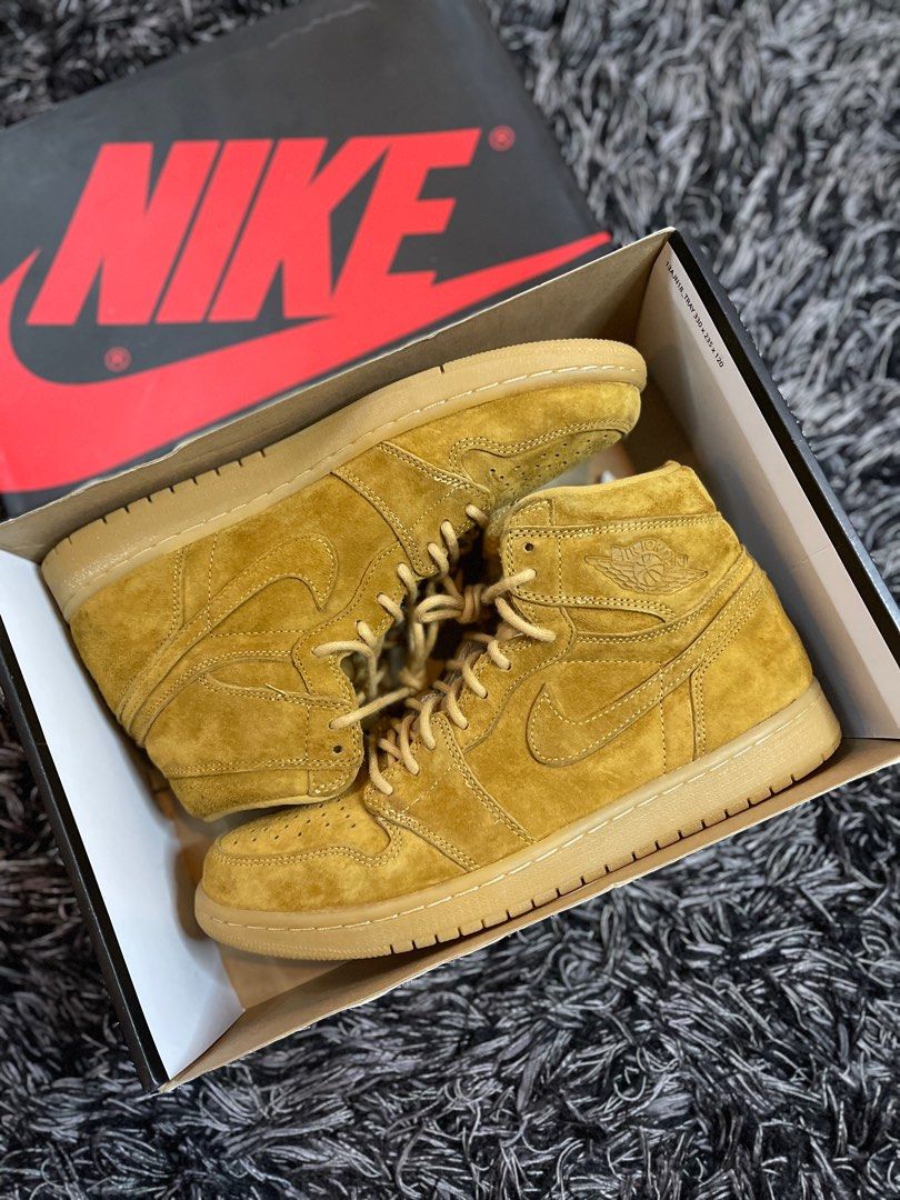 Jordan 1 High OG Wheat Men s Fashion Footwear Sneakers on