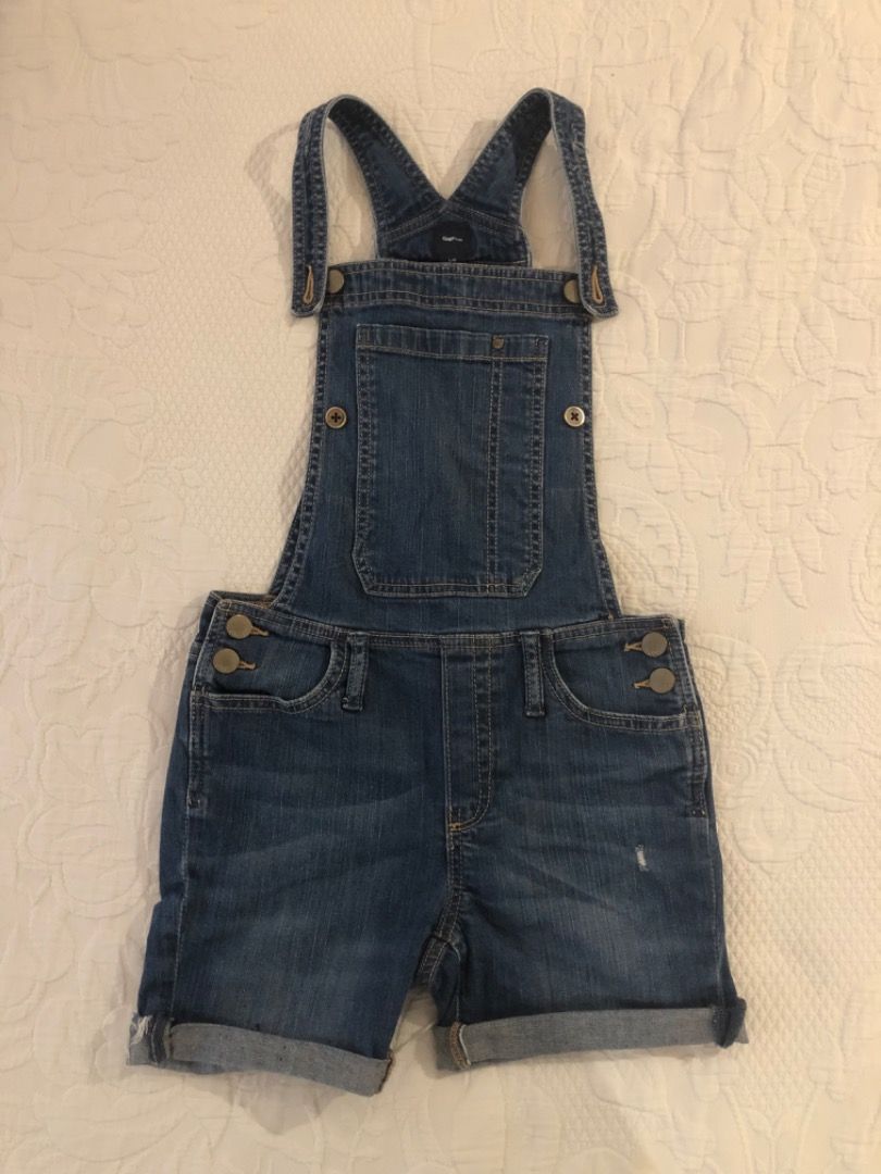 Girls blue jean overalls hot sale
