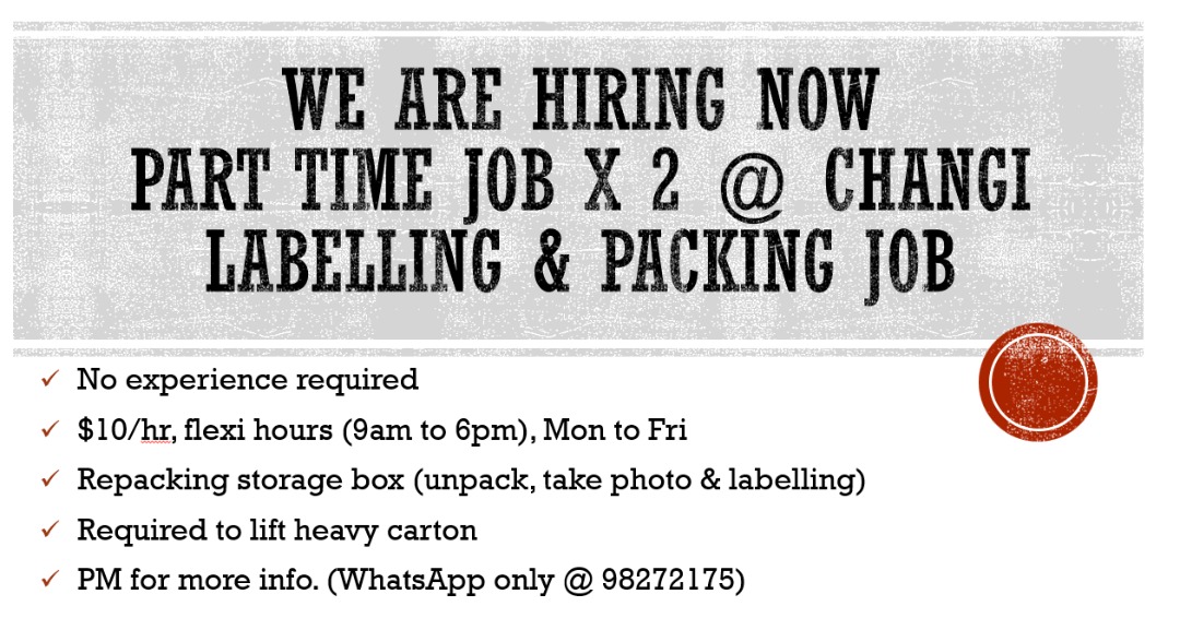 Labelling & Packing Job, Jobs, Warehouse & Logistics on Carousell