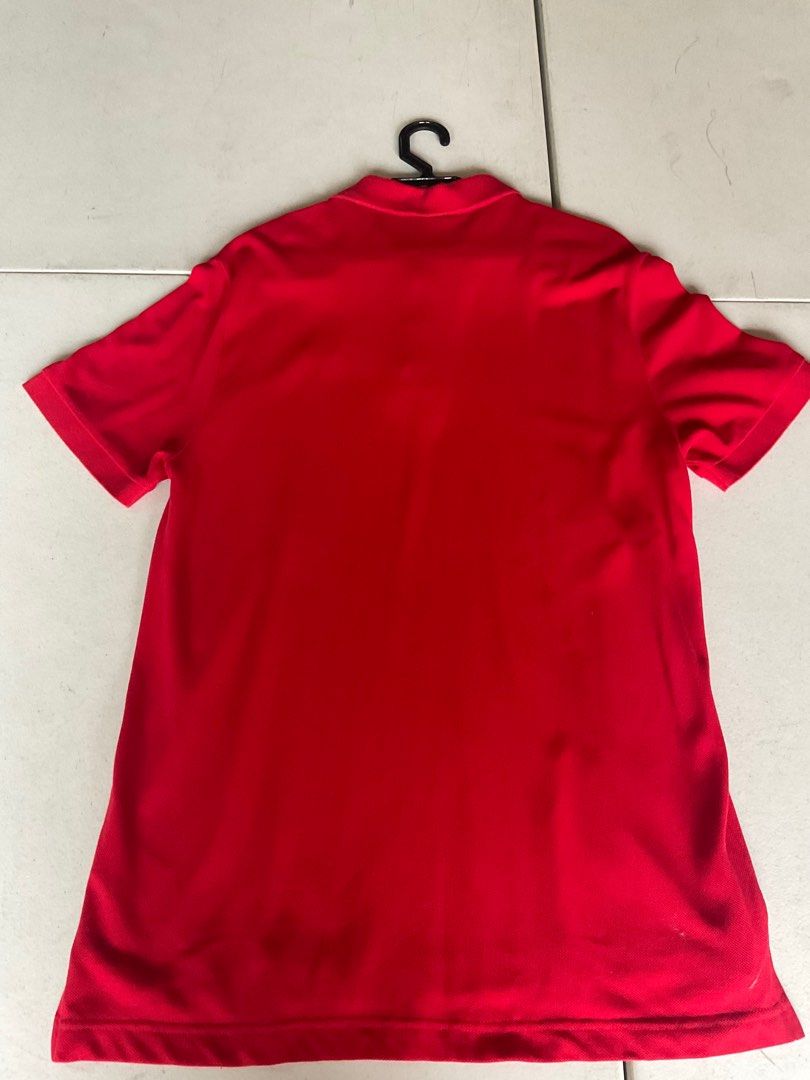 Lacoste L!ve Red Polo Shirt (Category: Tshirts & Polo Shirts ) located in Pasig City. Submitted by variethings (Listing ID 1242968292, Image 2). Description: size 4.