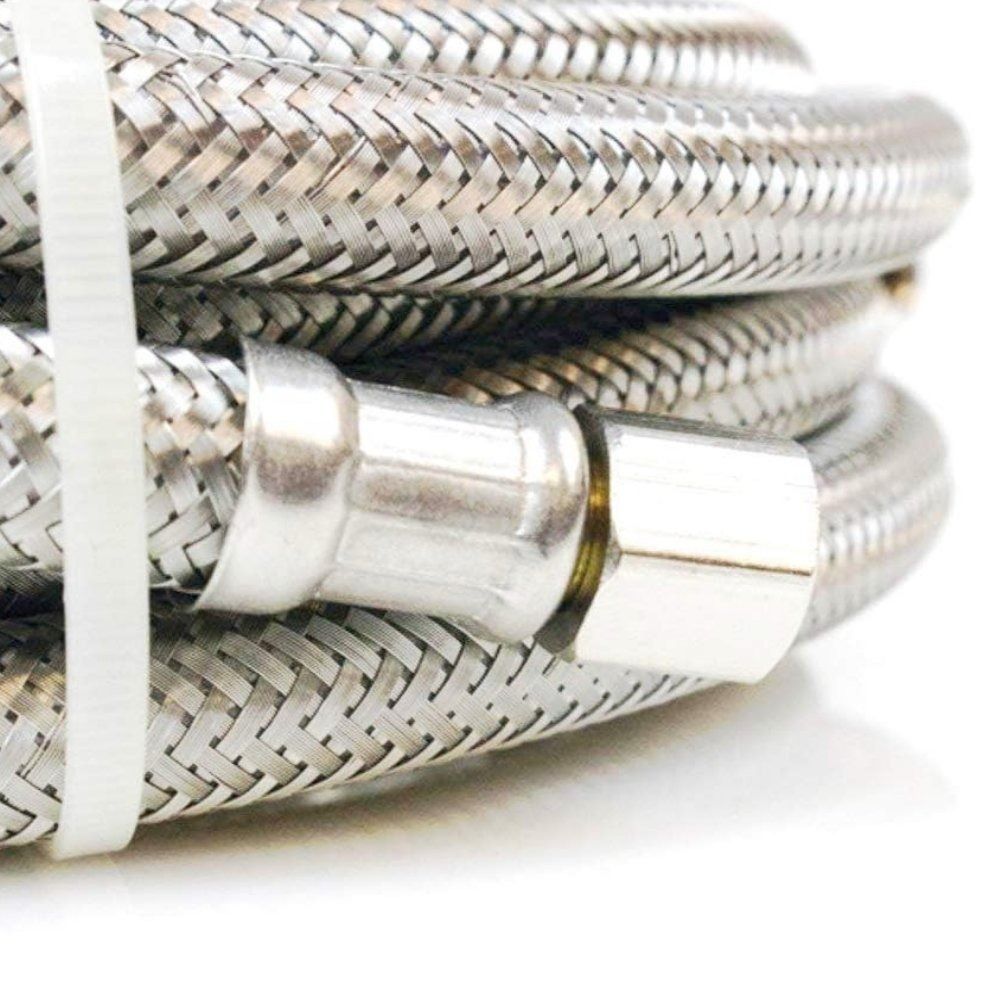 LASCO Ice Maker Pipe Supply Line, Braided Stainless Steel, X 1/4Inch