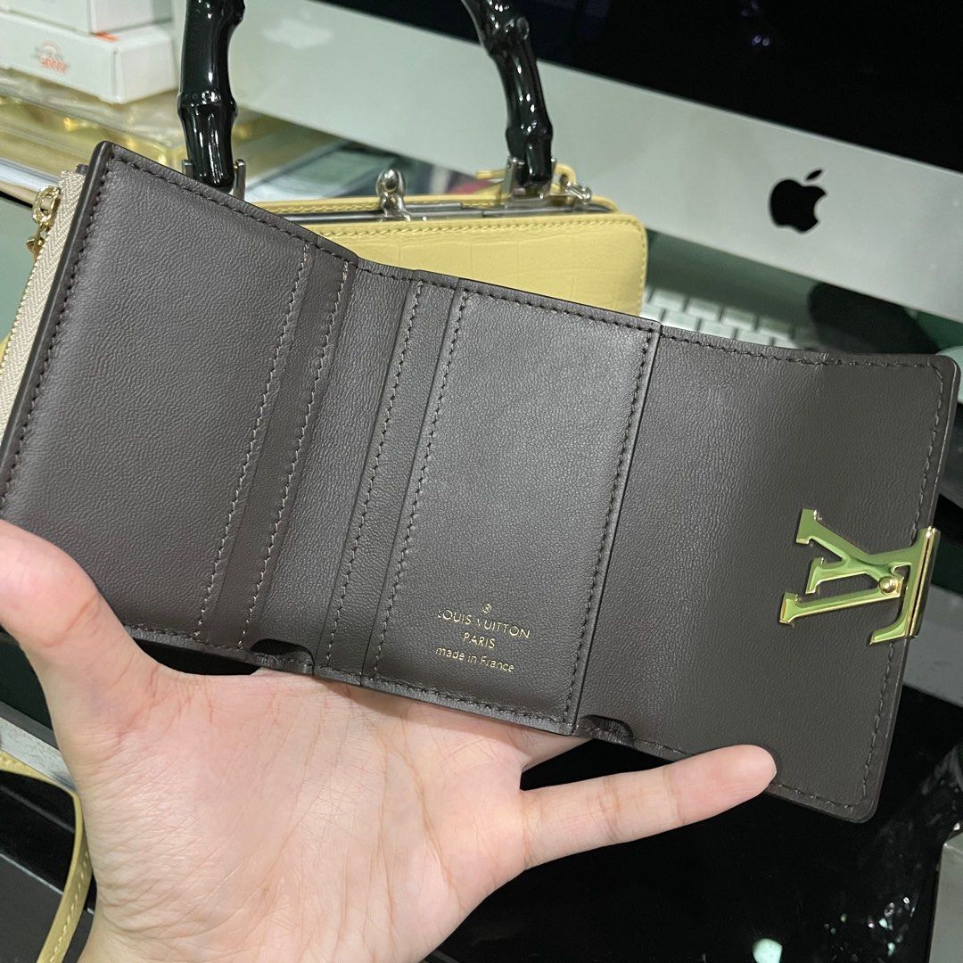 Louis Vuitton Capucines Xs Wallet, Beige, One Size