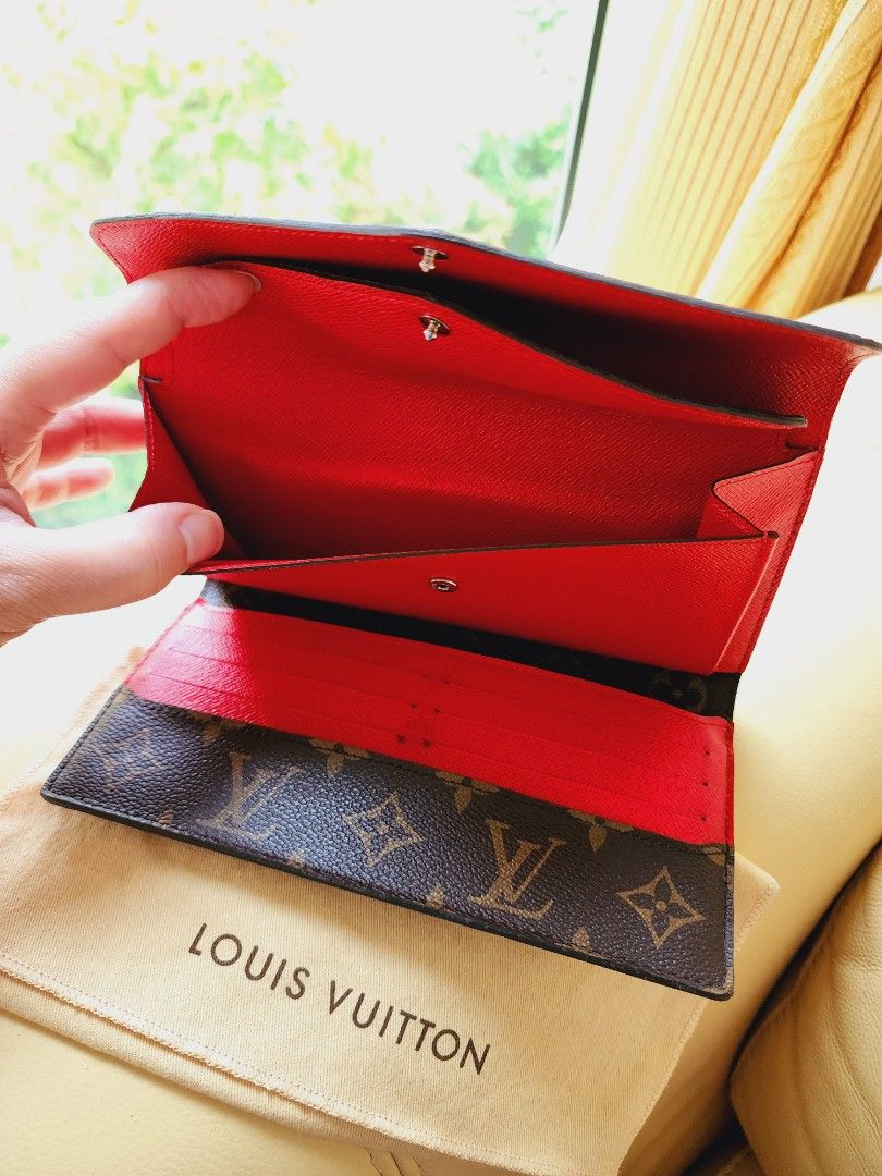 Leather wallet Louis Vuitton Red in Leather - 37268445