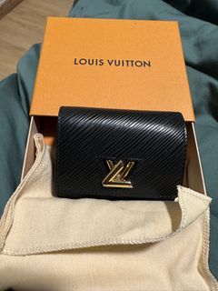 AUTH LOUIS VUITTON TWIST XS EPI GREEN COMPACT SHORT WALLET GOLD HW RARE