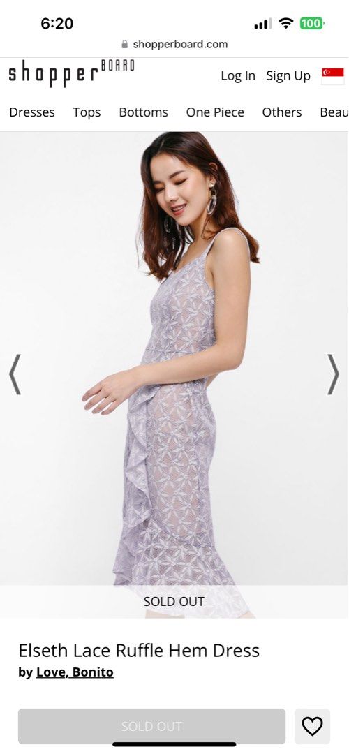 Love bonito elseth lace ruffle hem dress Women s Fashion Dresses
