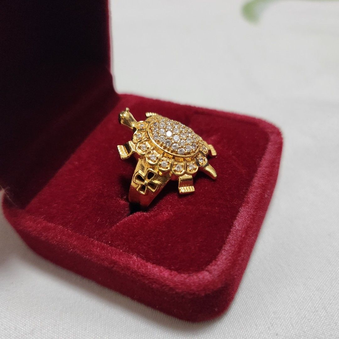 Pure gold tortoise ring price sale