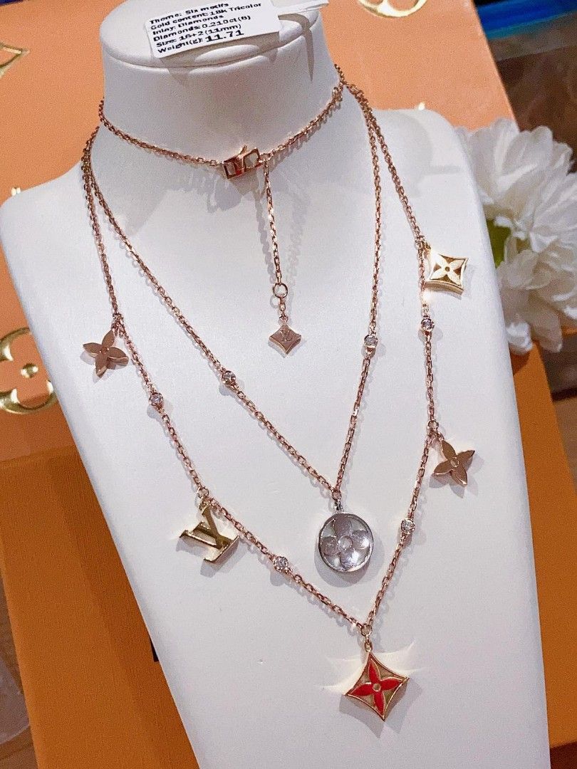 lv layered necklace