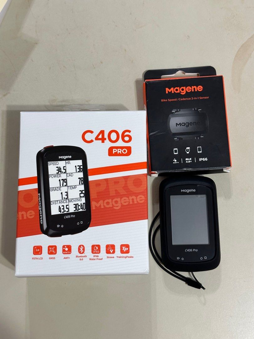 Magene C406Pro + Magene S3+ speed/cadence, Sports Equipment, Bicycles ...