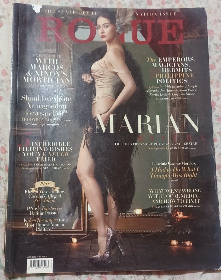 Marian Rivera Magazine Rogue (Category: Magazines) located in Batangas. Submitted by nickiperry12 (Listing ID 1243014465, Image 1). Description: Selling one of my Marian Rivera Magazine cover. This is from my personal collection. I am a huge fan since 2008. I kept my magazine well because I love collecting magz. Ypu can check other listing i have and you can also get FREE items. One of my fave magz. Photoshoot are very elegant and exquisite. Suli