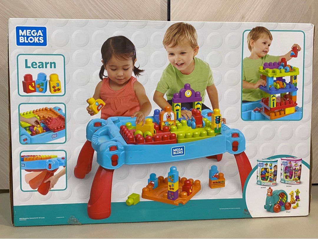 Mega Blocks Build And Learn Table Babies Kids Infant Playtime On Mega Blocks Build And Learn Table Babies Kids Infant Playtime On