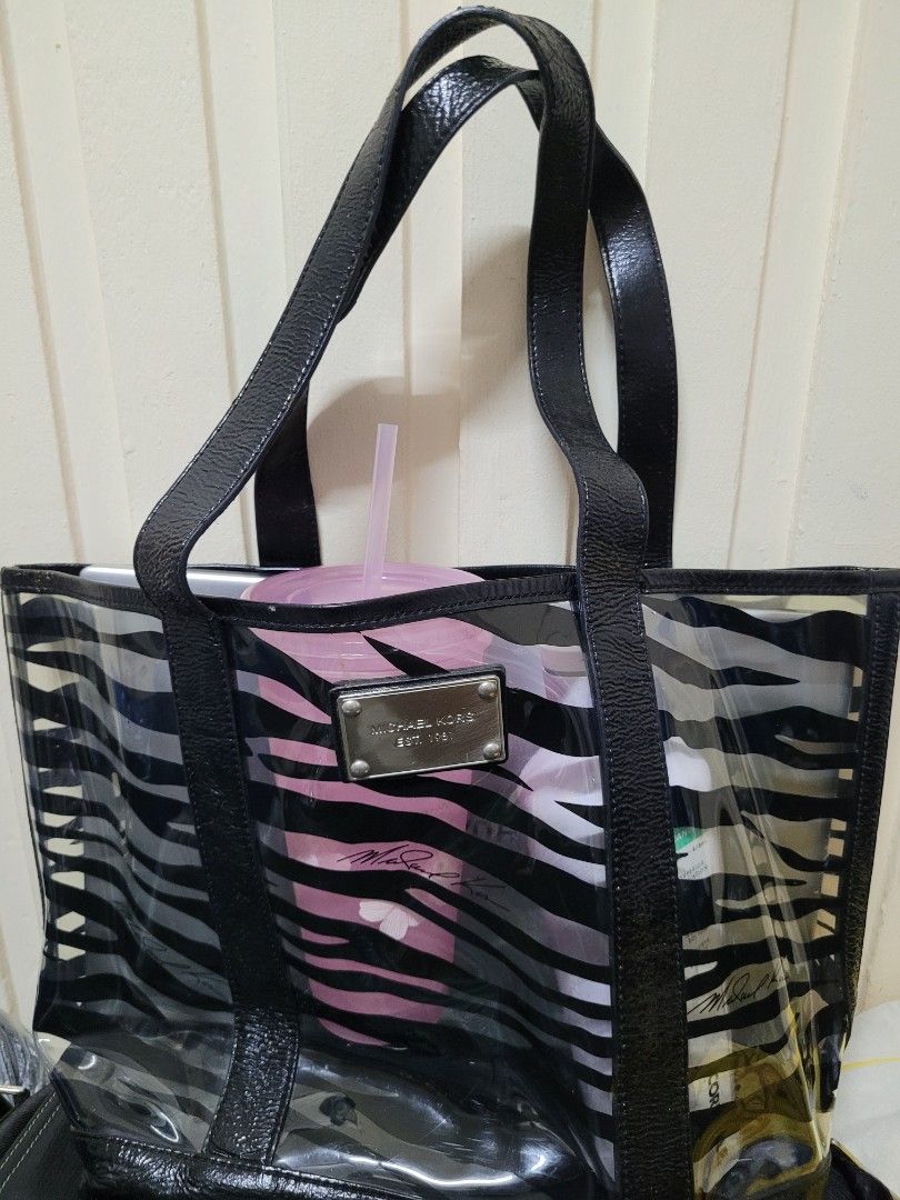 Michael kors clear beach bag on sale