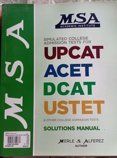 MSA CET Reviewer (UPCAT/ACET/DCAT/USTET) Solutions Manual