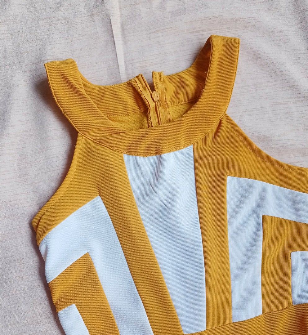 Mustard Dress (Category: Dresses) located in San Fernando. Submitted by mifinds.ph (Listing ID 1242967584, Image 2). Description: size: small payment: gcash ship: j&t (55 small pouch).