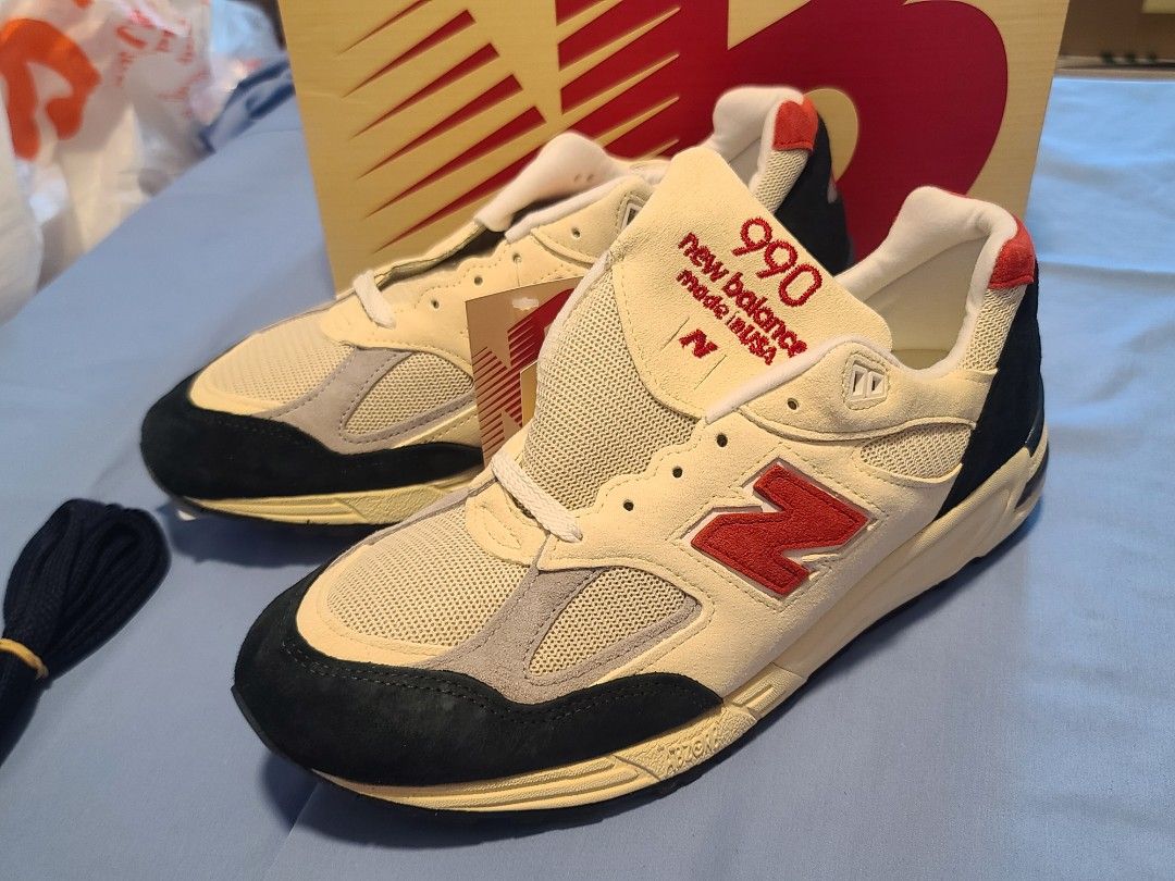 New Balance Teddy Santis M990TA2 990V2 990 cream navy Red US11