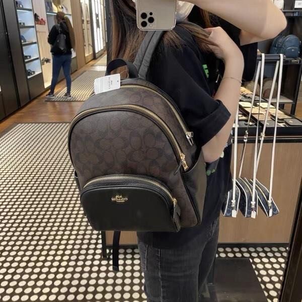 New Coach Original 5671 Dark Brown Court Backpack Women Backpacks with Full Set of Coach Package Luxury Bags Wallets on Carousell