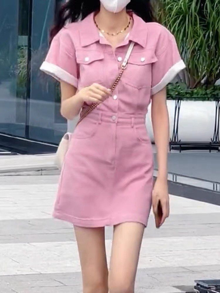 Polo jumpsuit on sale pink