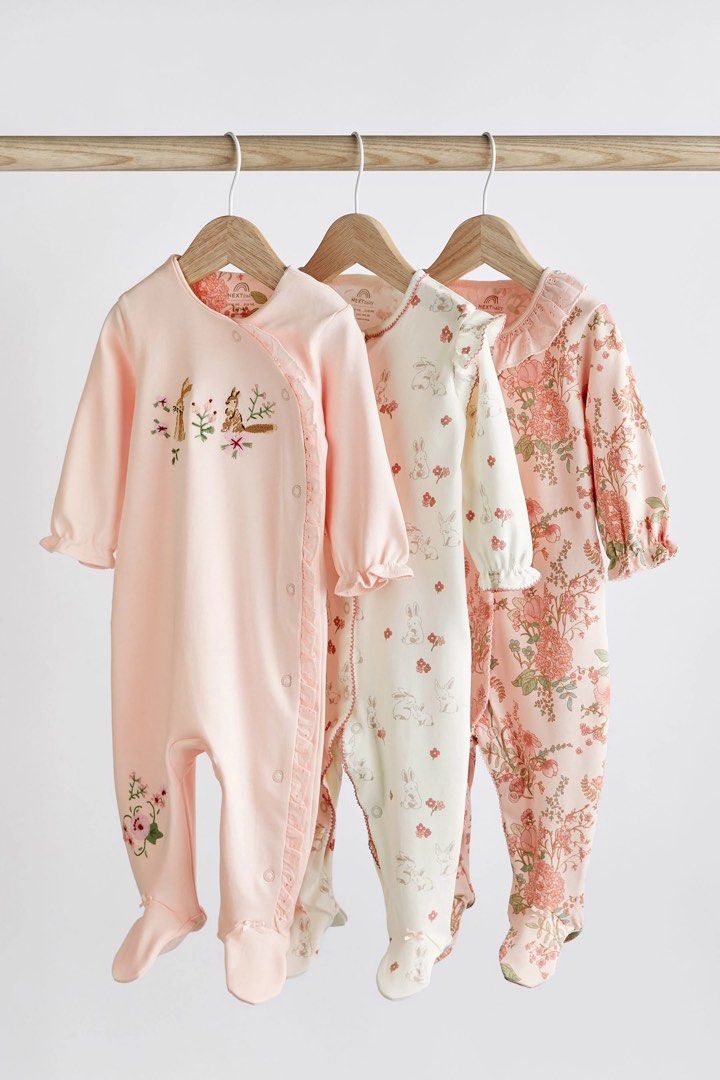 Next baby 2025 girl sleepsuits
