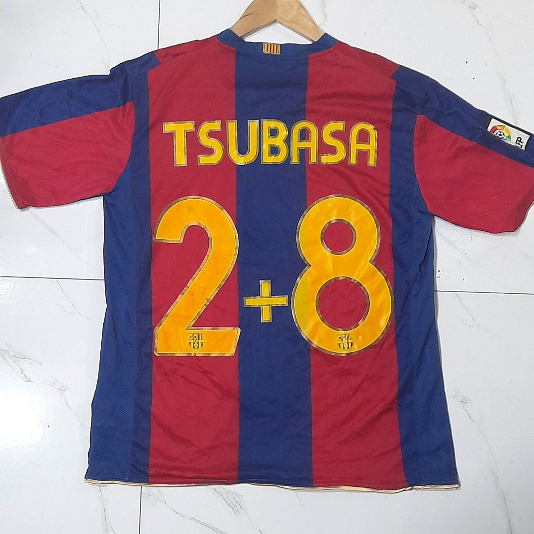 NIKE FCB UNICEF NO. 2+8 TSUBASA FOOTBALL JERSEY ( L), Men's Fashion,  Activewear on Carousell
