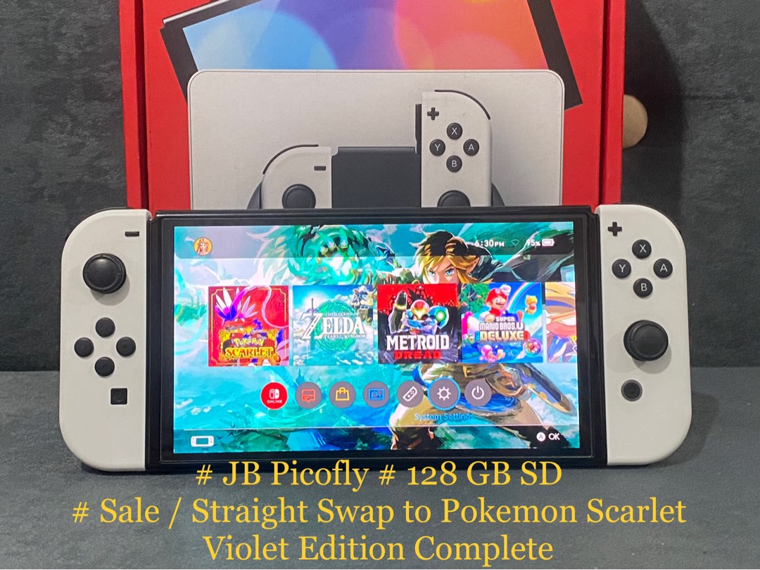 Nintendo Switch OLED JB Picofly (02), Video Gaming, Video Game Consoles, Nintendo on Carousell