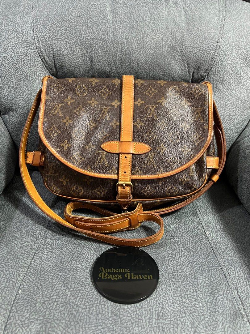 Original Louis Vutton Saumur Sling Bag, Luxury, Bags & Wallets on Carousell
