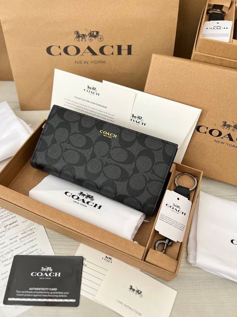 Coach wallet discount outlet mens