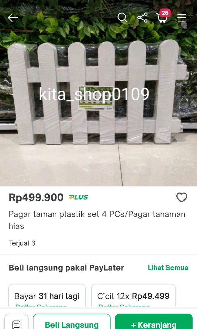 Pagar Taman Plastik / Pagar Tanaman Hias / Pagar Hias Ruangan on Carousell