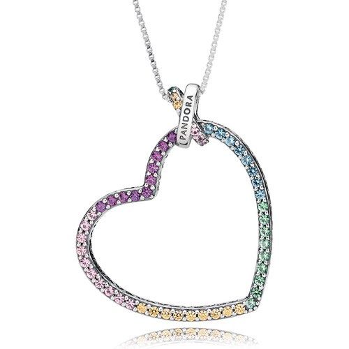 Rainbow best sale heart pendant