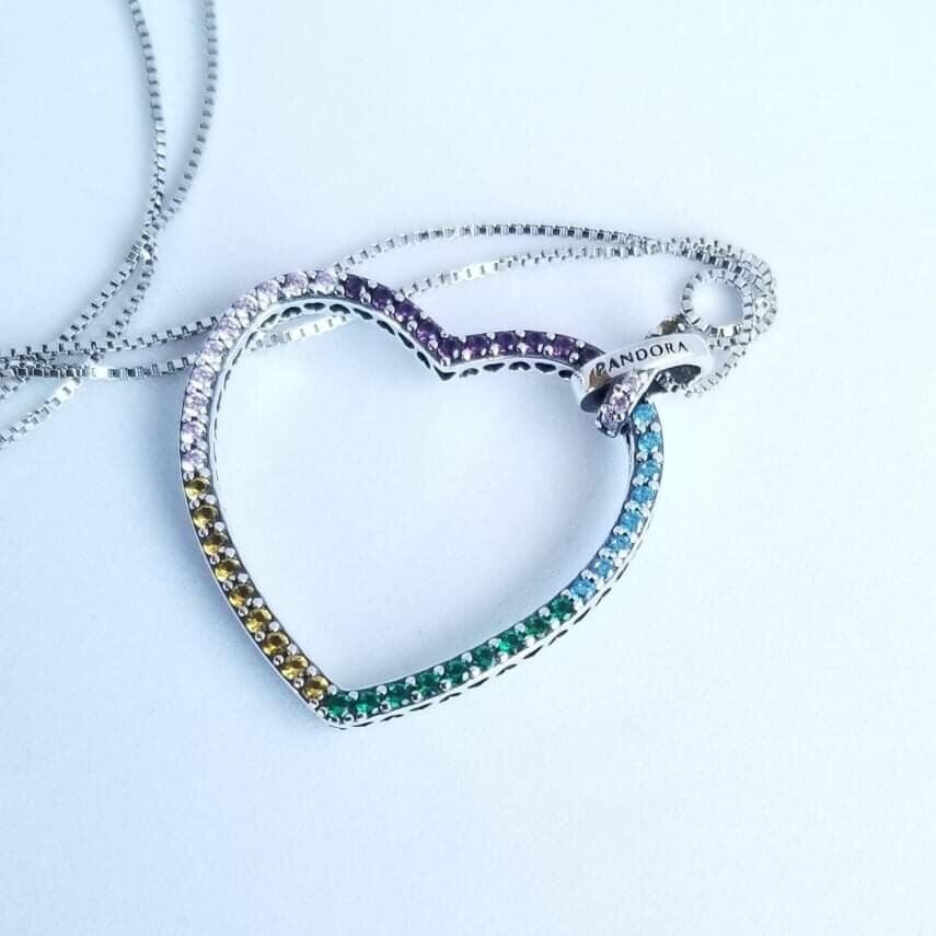 Rainbow necklace pandora top