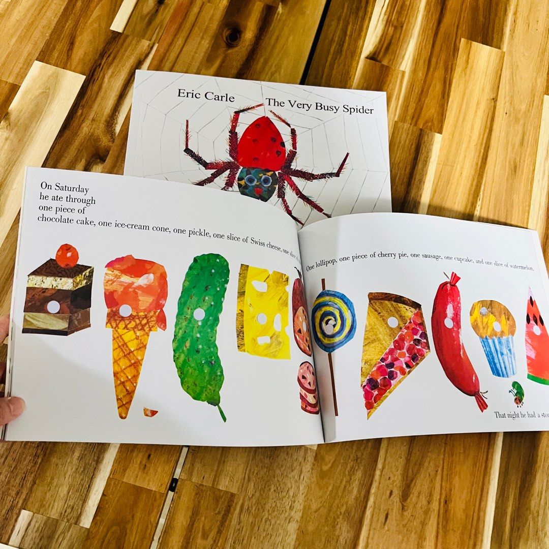 Paperback Eric Carle Hungry Caterpillar (Category: Children's Books) located in Angeles City. Submitted by mara.elle (Listing ID 1242975521, Image 1). Description: Paperback Eric Carle Hungry Caterpillar & Busy Soider Brandnew Big Size.