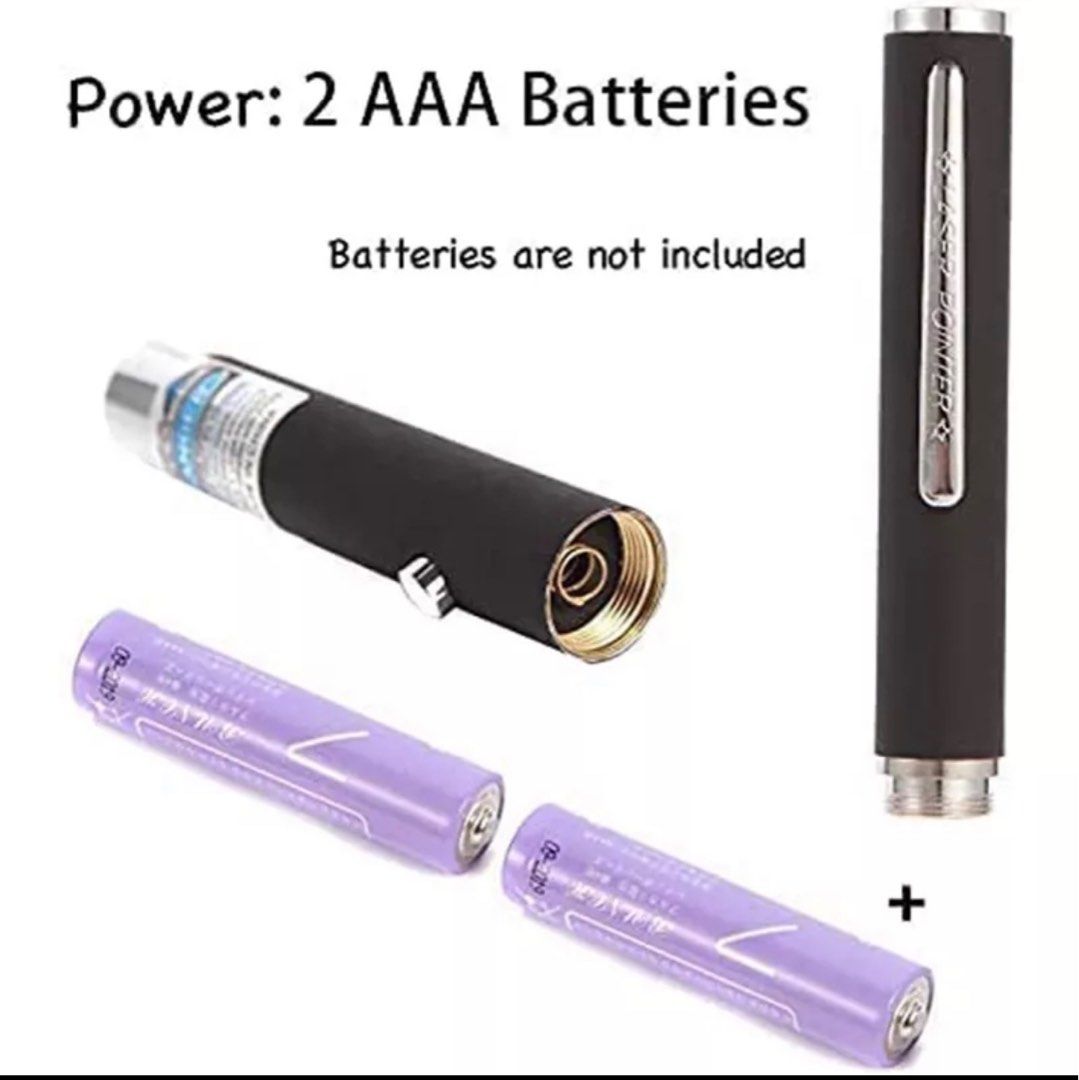 Portable Laser Pointer Pen AAA Batteries Powerful Green Red PurpleBlue