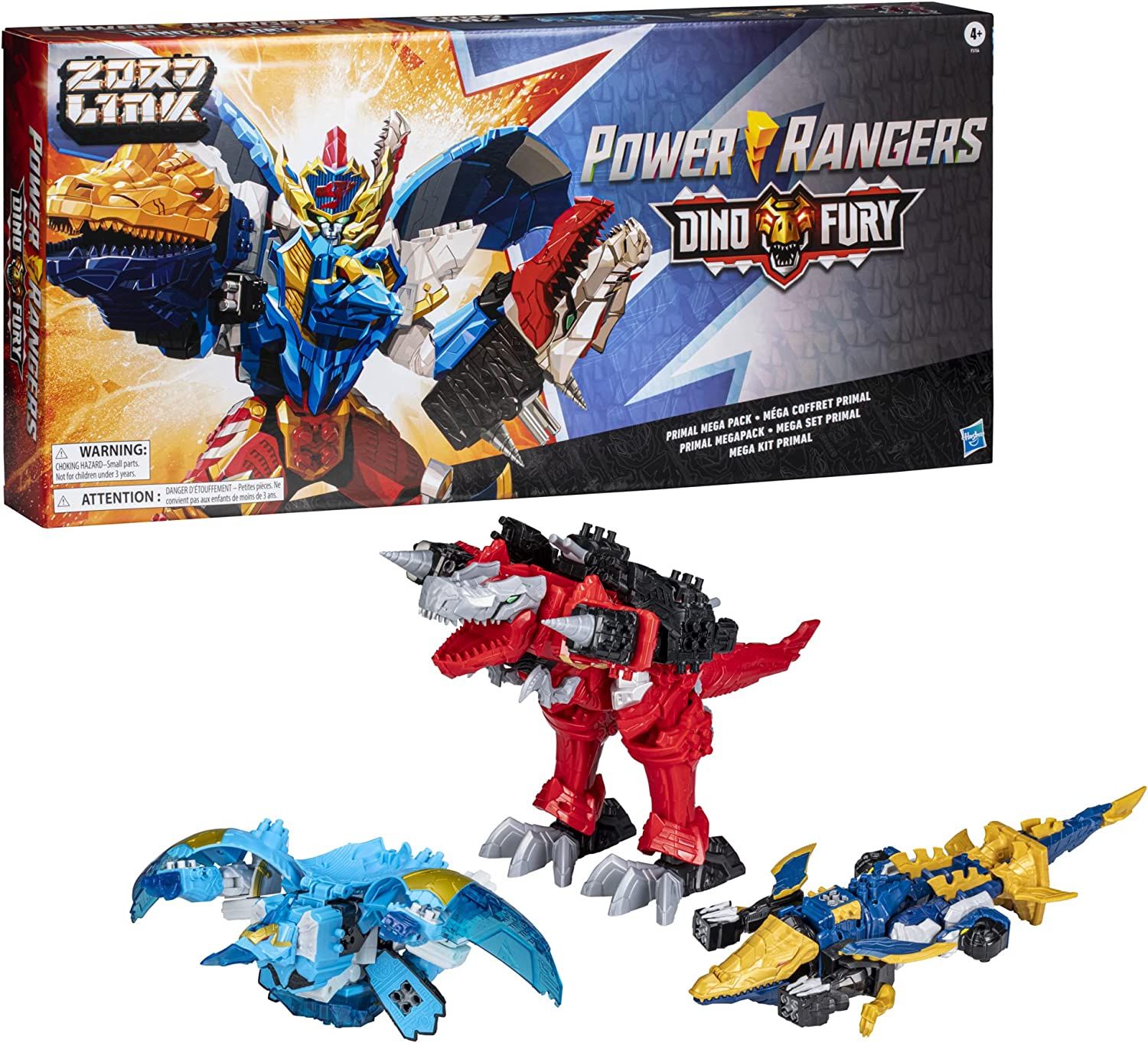 RARE! Power Rangers Dino Fury Primal Mega Pack for Kids Ages 4 and Up