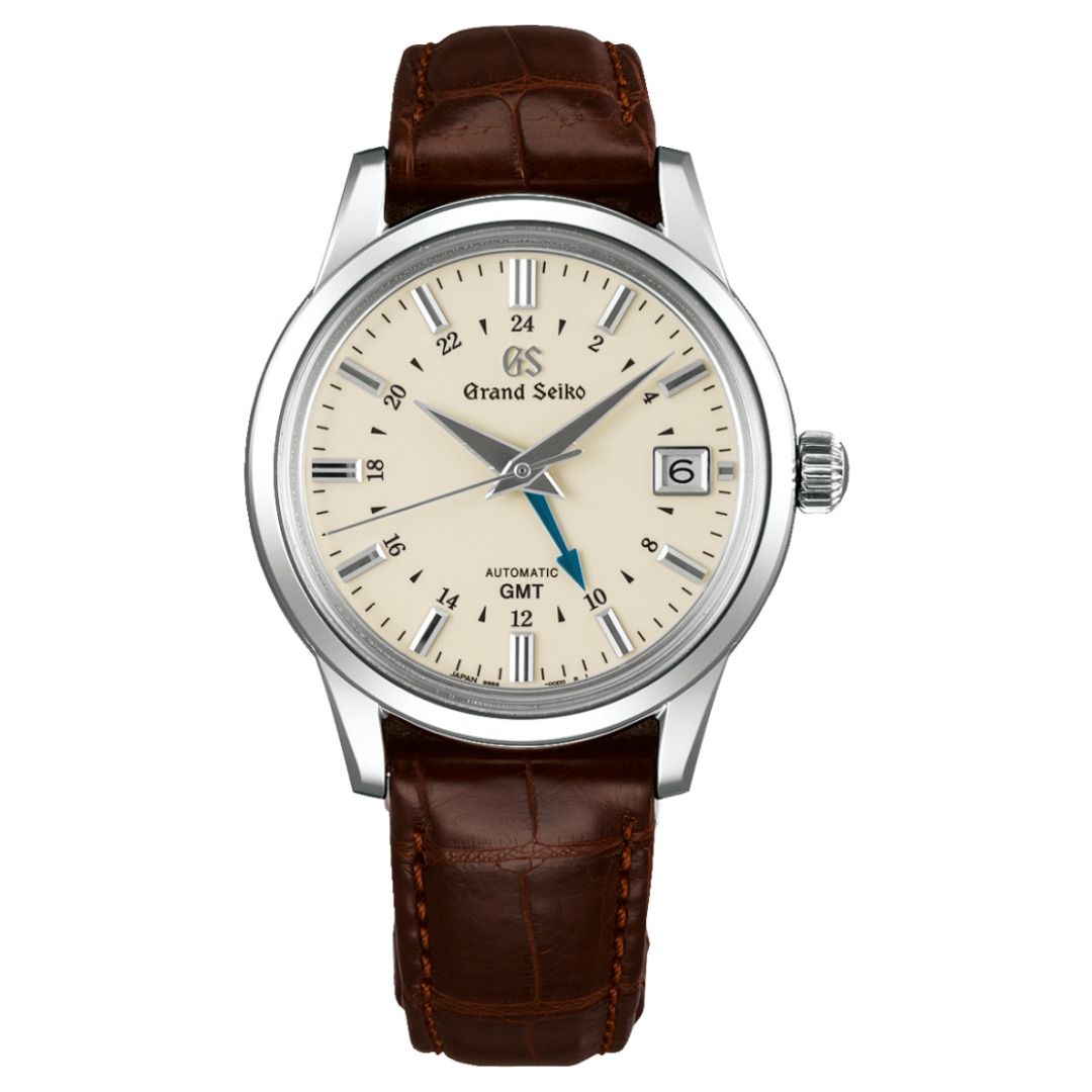 PRE ORDER Grand Seiko GS Automatic GMT Elegance Mens Leather Beige Dial Classic Watch SBGM221 Men s Fashion Watches Accessories Watches on Carousell