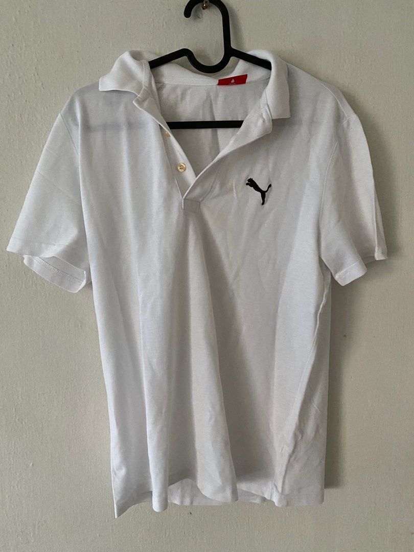 Puma white polo t shirt best sale