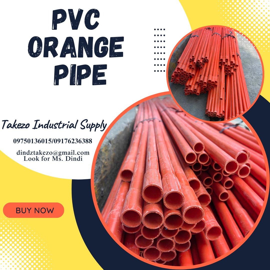 pvc-orange-pipe-commercial-industrial-industrial-equipment-on-carousell