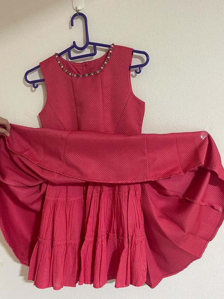 Buy 2 dresses for 15 Red sleeveless summer party girl cotton