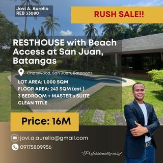 Resthouse with Swimming pool near the Beach at San Juan Batangas