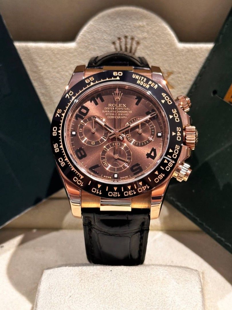 Rolex Daytona 116515LN Everose Gold Oysterflex chocolate Dial