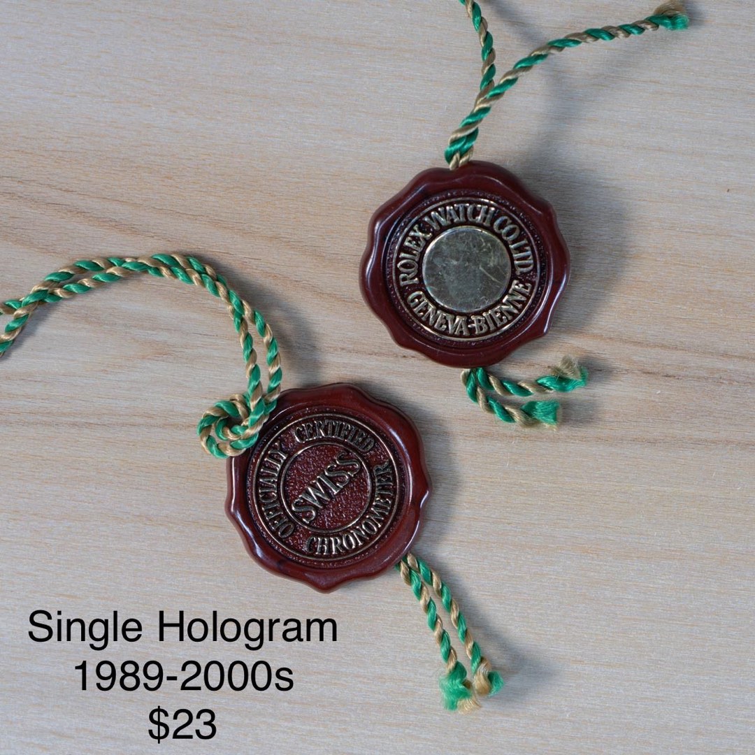 Rolex store hang tag