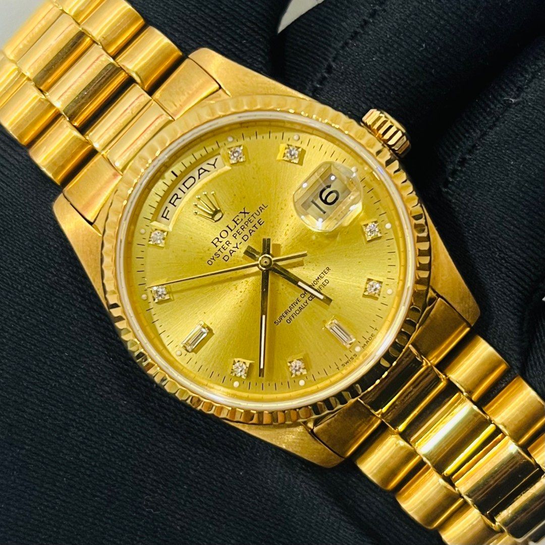 Gold diamond rolex mens new arrivals
