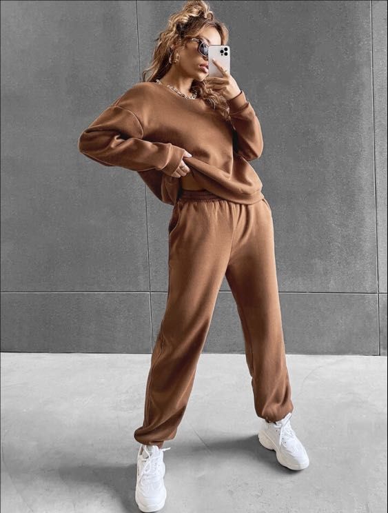 Brown sweatshirt sale and sweatpants