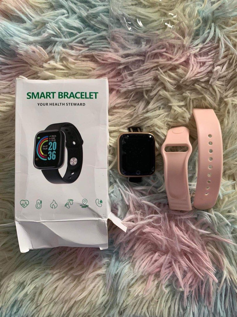 Smart Watch Black 1 Rose Gold Pink 1 200 pesos each Mobile Phones Gadgets Wearables Smart Watches on Carousell