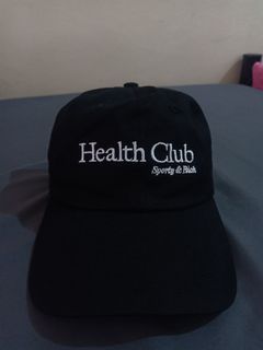 Sporty and Rich Black Health Club Cap