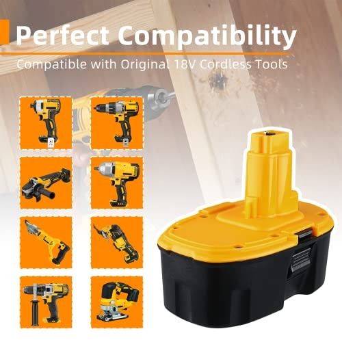 18V 4.8AH Ni Mh DC9096 Replacement Battery for Dewalt 18V Battery