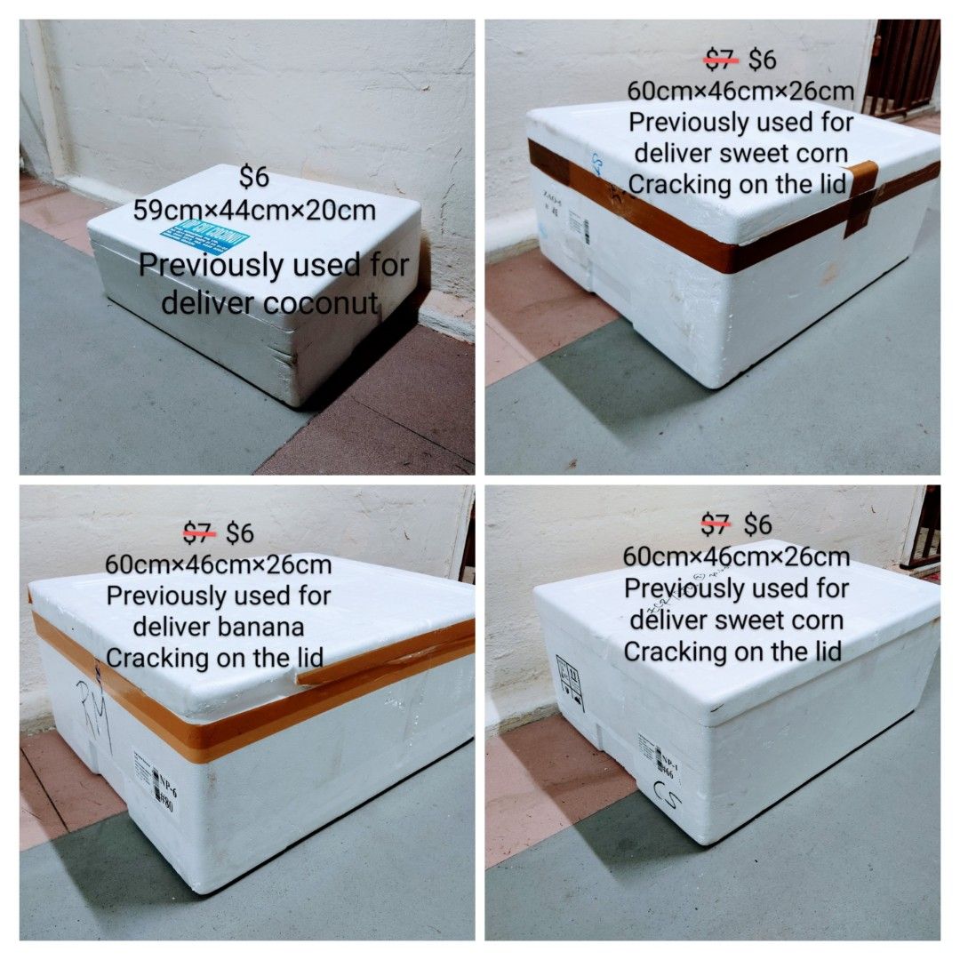 Styrofoam boxes, Furniture Home Living, Kitchenware Tableware