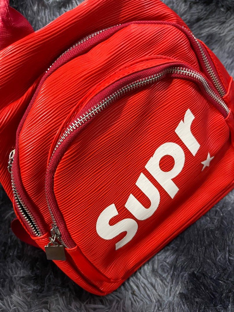 LV Supreme Backpack Red, Women's Fashion, Bags & Wallets, Backpacks on  Carousell