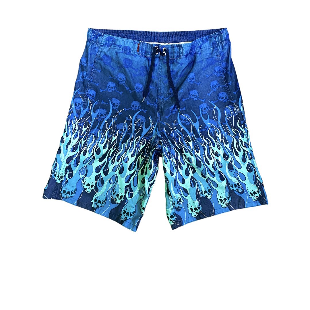 Surf Pants Flames Design, Men's Fashion, Bottoms, Shorts on Carousell